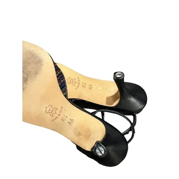 Isaac Mizrahi Women’s Black & Multicolor Slip On Pumps Heels Size 6.5‎ AAA - Picture 2 of 5